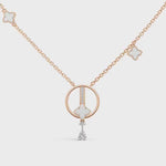Load and play video in Gallery viewer, "Zen Blossom Drop" Necklace-18Kt Rose Gold vermeil