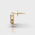 Load and play video in Gallery viewer, Clover Diamond Stud Earrings-18Kt Gold vermeil
