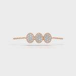Load and play video in Gallery viewer, Trio Cluster Bracelet - 18Kt Rose Gold vermeil
