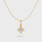 Load and play video in Gallery viewer, Beaded Edge Diamond Solitaire Pendant - 18Kt Gold vermeil