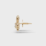 Load and play video in Gallery viewer, Heart Petal Clover Diamond Earring - 18Kt Gold vermeil
