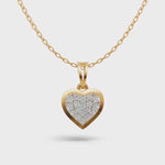 Load and play video in Gallery viewer, Diamond Flooded Heart Pendant - 18Kt Gold vermeil