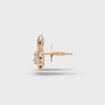 Load and play video in Gallery viewer, Heart Petal Clover Diamond Earring - 18Kt Rose Gold vermeil
