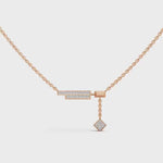 Load and play video in Gallery viewer, The "Line &amp; Kite" Necklace-18Kt Rose Gold vermeil