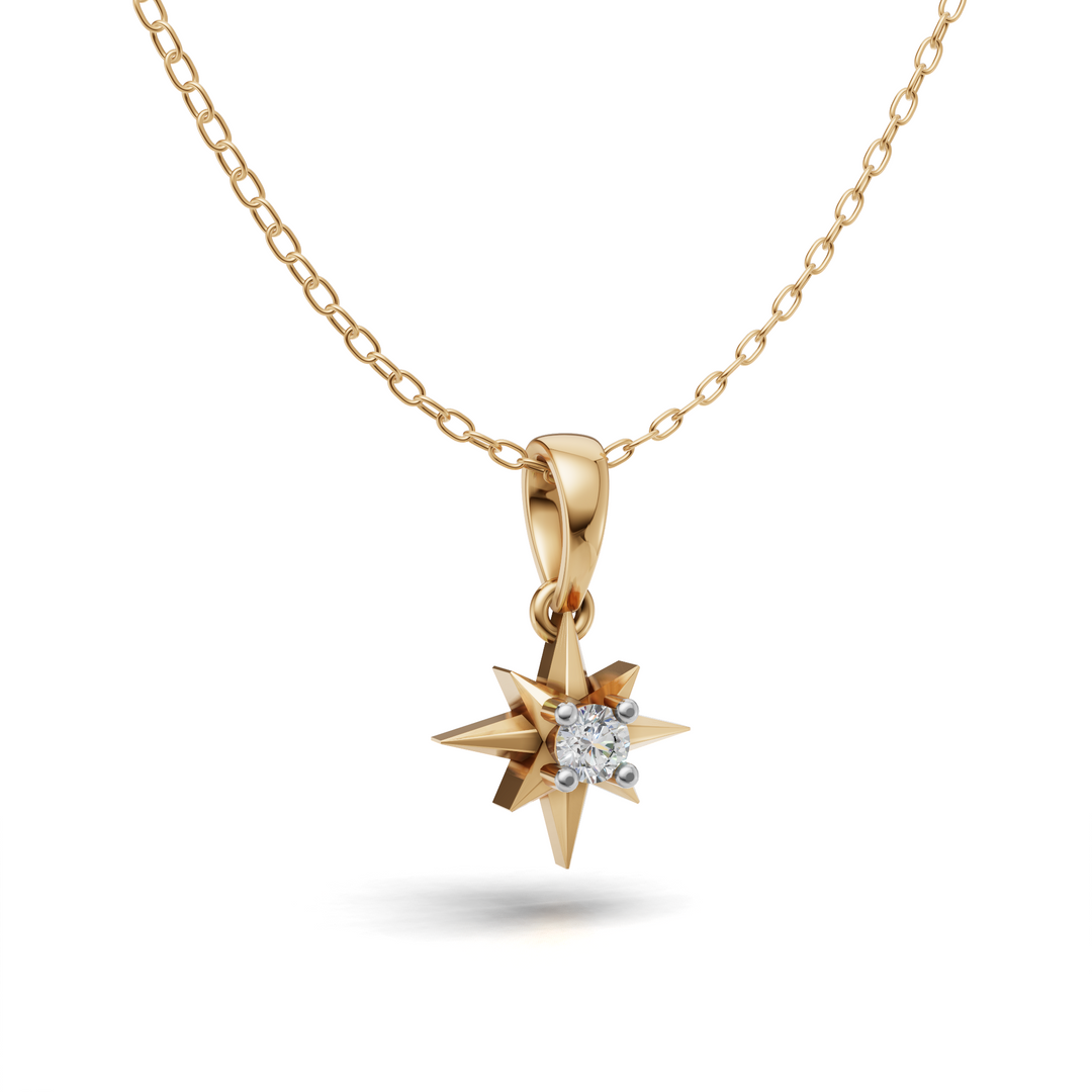 Sun Star Pendant - 18Kt Gold vermeil