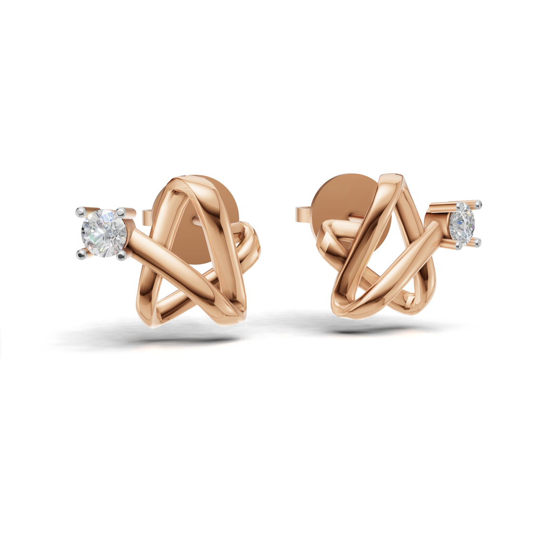 Super Star Earring - 18Kt Rose Gold vermeil