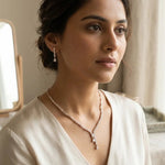 Load image into Gallery viewer, Celestial Duo Bar &amp; Drop Necklace Set
