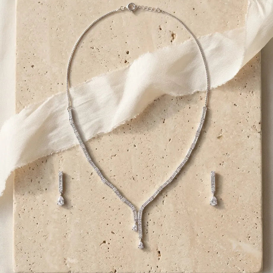 Celestial Duo Bar & Drop Necklace Set